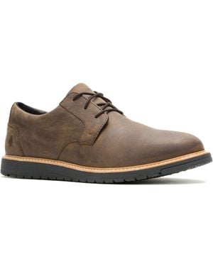 Hush Puppies Jenson Muddy River Leren Brown Oxford Schoenen - Bruin