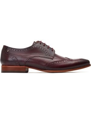 Base London Barbera Brogue Shoes Dark Leather - Brown