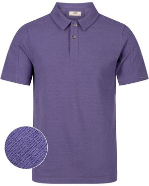 Luke 1977 Fuego Textured Waffle Polo - Purple