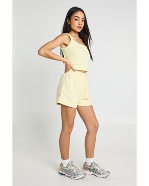 Boohoo Contrast Binding Sweat Short - Natural