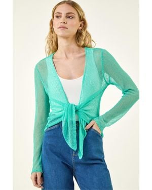Roman Light Knitted Shrug - Blue