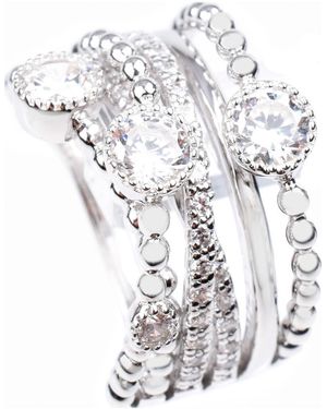 Diamonfire 6117801082160 Ladies Ring Sterling - White