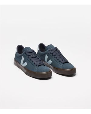 Veja Campo Suède Dames Nautico Staal Eagle Sneakers - Blauw