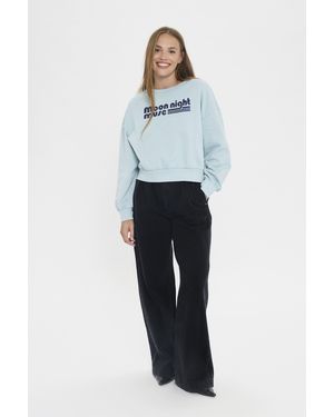 Saint Tropez Sweatshirt Nevannasz Sweatshirt Oversize Fit - Blauw