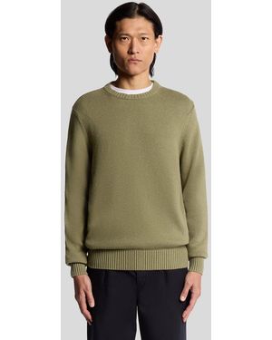 Lyle & Scott Wool Blend Crew Neck Jumper - Green