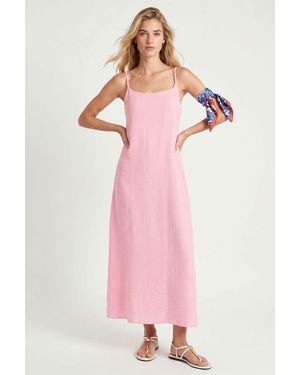 Happiness İstanbul Cotton Poplin Midi Slip Dress - Pink