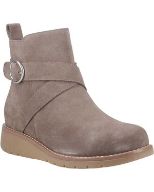 Hush Puppies Lyra Suede Winter Ankle Boots - Brown