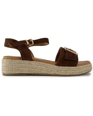 V.Gan August Espadrille Wedge Sandals - Brown