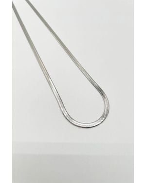 SVNX Slim Snake Chain Necklace - White