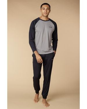 Firetrap Cotton 2 Piece Long Sleeve Pyjama Set - Natural