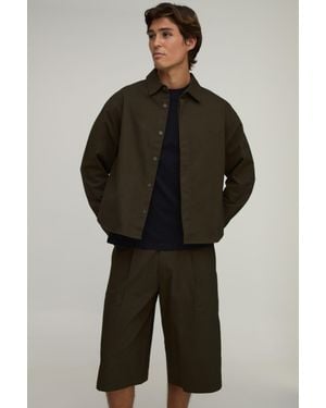 BoohooMAN Oversized Boxy Shirt & Longline Jort Set - Black