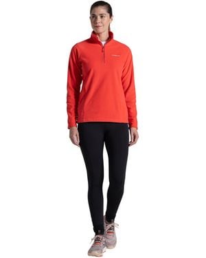 Craghoppers Ladies Miska Vi Half Zip Fleece Dawn) - Red