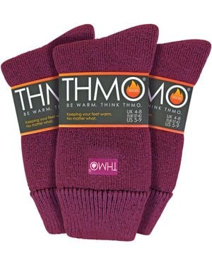THMO Set Van 3 Wintersokken Voor Met Comfortbovenkant - Paars