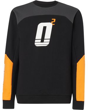 Oakley Long Sleeve Crew Neck Racing Team Top 472544 02E Cotton - Black