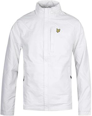 Lyle & Scott Lightweight Concealed Hood Glacier Jacket - White
