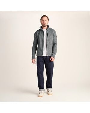 TOG24 Cresswell Knitlook Fleece Jacket Dark Marl - Grey