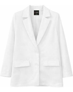 MixRay Overmaatse Blazer - Wit