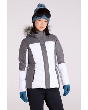 Mountain Warehouse 'Pyrenees' Padded Ski Jacket Snow Proof Warm Winter Coat - White