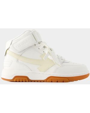 Off-White c/o Virgil Abloh Out Of Office Mid-Top Sneakers - Wit