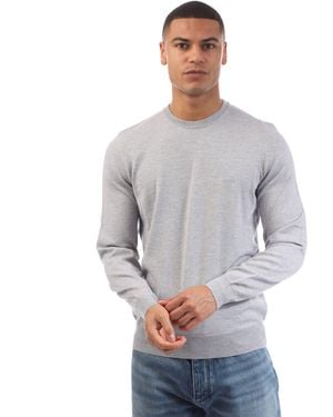 BOSS Trui Botto-l Met Geborduurd Logo In Grijs