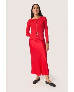 Soaked In Luxury Rok Slim Fit Salsa - Rood