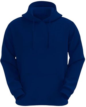 VR2 Denim Plain Hoodie Long Sleeve Pullover - Blue