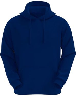 VR2 Denim Plain Hoodie Long Sleeve Pullover - Blue