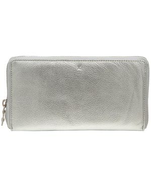 NiNa Amora 'Serafina' Metallic Leather Purse - Grey