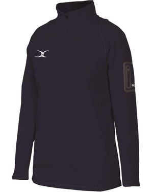 Gilbert Zip Neck Raglan Sleeve Fleece Sweatshirt - Blue