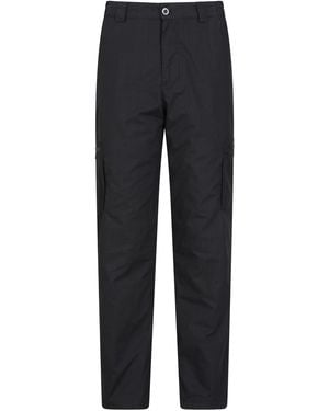 Mountain Warehouse 'Trek Ii' Trouser Warm Fleece Lined Elastic Waist Quick Dry Outdoor Trousers - Blue