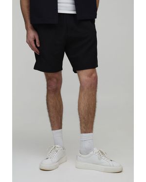 BoohooMAN Slim Fit Elasticated Tech Shorts - Black