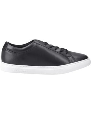 Jack & Jones And Galaxy Leather Trainers (Anthracite) - Black