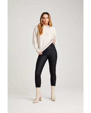 Urban Bliss Leather-Look High Waist Skinny 'Shaper' Jean - Black
