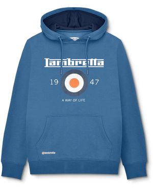 Lambretta Dark Target Hoodie - Blue