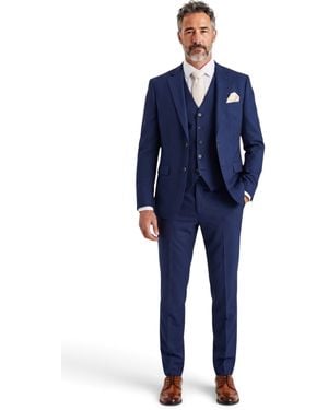 Paul Andrew 3 Piece Tailored Fit Formal Suit - Blue