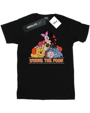Disney Winnie The Pooh Group T-Shirt - Black
