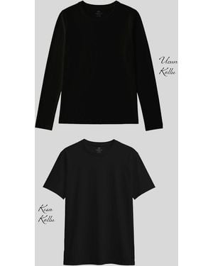 TOMMY LIFE Cotton Elastane T-Shirt - Black