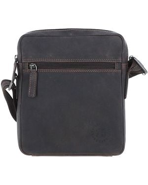 Leather Company 'Lisbon' Real Messenger Bag - Black