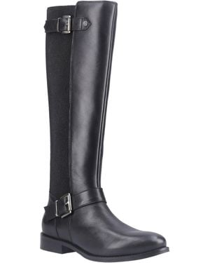 Hush Puppies Daphne Leather Boots - Black