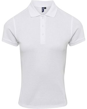 PREMIER Ladies Coolchecker Plus Piqu Polo With Coolplus - White