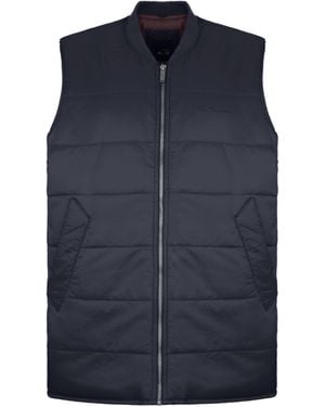Ben Sherman Gewatteerd Zwart Gilet - Blauw