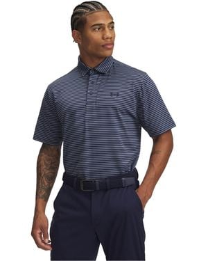 Under Armour Stripe Short Sleeve Performance Polo Shirt - Blue