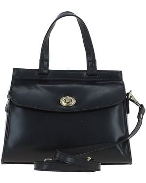 Ashwood Leather Medium Real Grab Bag - Black