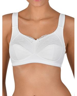 Naturana Wireless Lace Mastectomy Bra - White