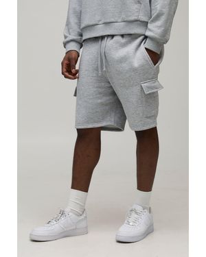 BoohooMAN Basic Relaxed Fit Cargo Short - Grey