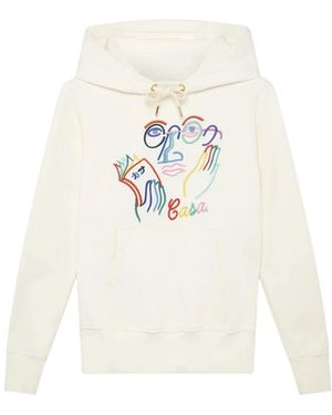 CASABLANCA Fujita San Off- Hoodie Cotton - White
