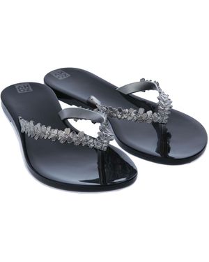 Zaxy Flower Shine Teenslippers Voor , Zwart - Blauw