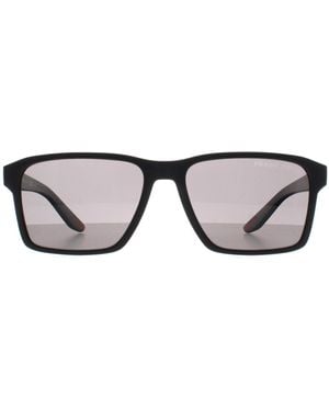 Prada Rectangle Rubber Dark Polarized Ps05Ys - Brown
