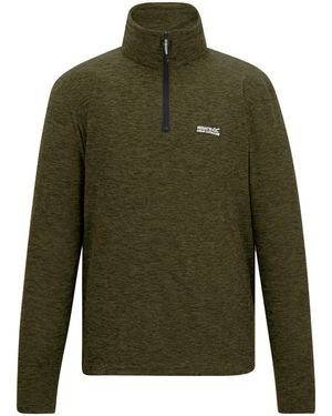 Regatta Thompson Marl Half Zip Fleece Jacket Night) - Green