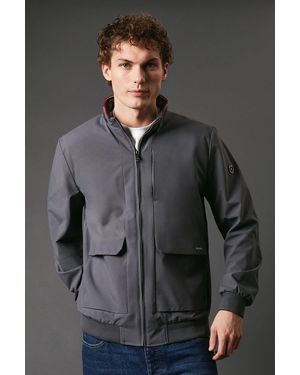 MAINE Four Pocket Blouson Jacket - Grey